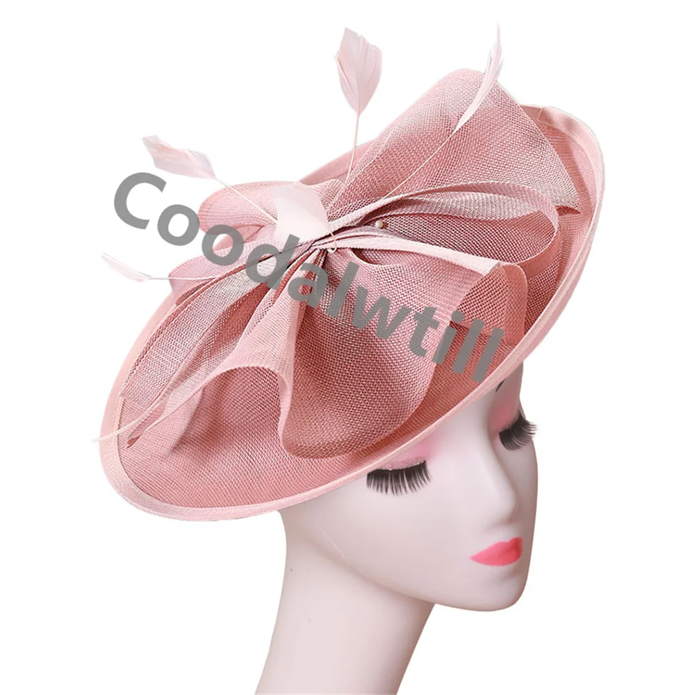 

Women Ladies Fascinator Headband With Clip Wedding Feather Kentucky Derby Hat Fascinator Cocktail Tea Party Event Headpiece
