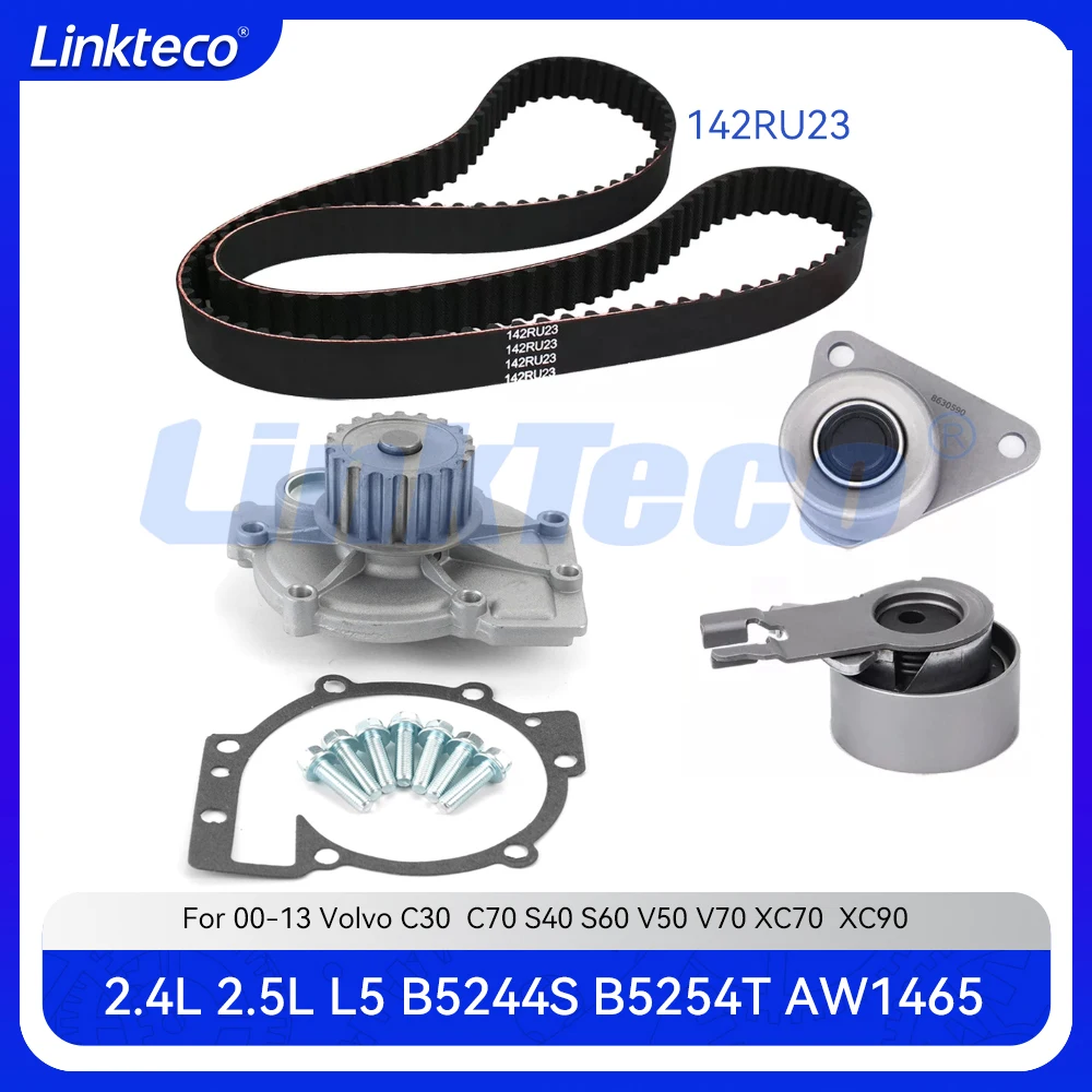 Engine part Timing belt kit & water punm kit Fit 2.4 2.5 L B5244S B5254T For 00-13 2.4L Volvo C30 C70 S40 S60 V50 V70 XC70 XC90