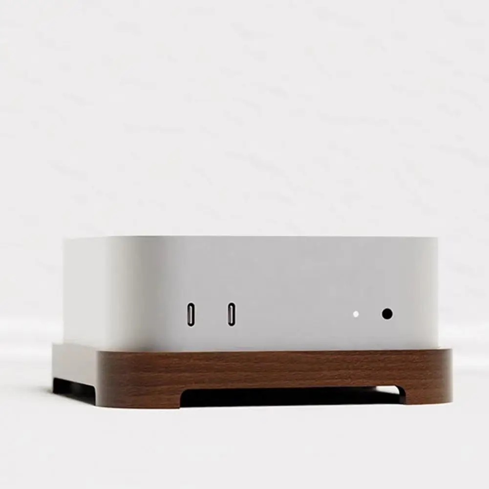 Laptop Stand Modern Office Laptop Accessory Wooden Desktop Stand with Heat Dissipation High Stability Holder for Macmini