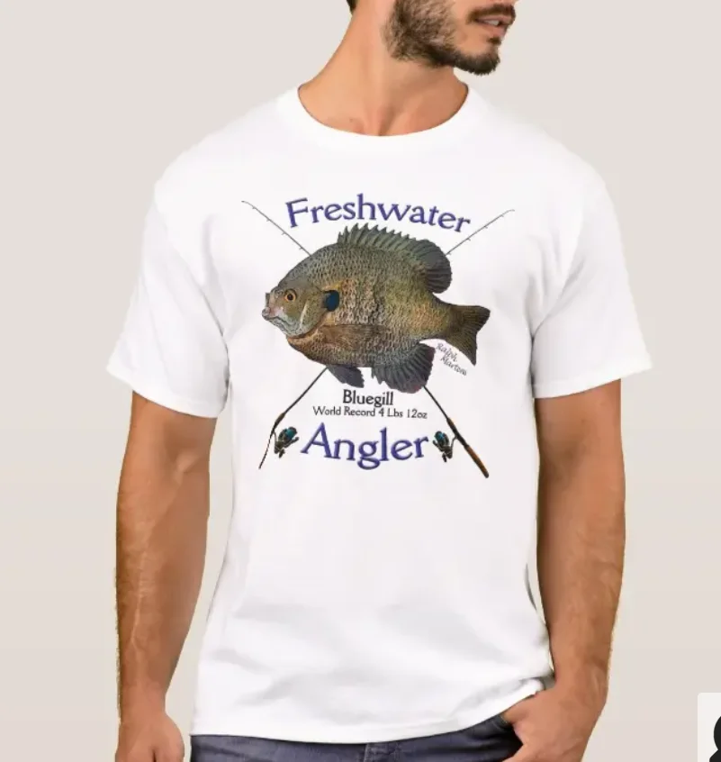 Bluegill Freshwater Fisherman Fishing Angler Gift T-Shirt. Summer Cotton Short Sleeve O-Neck Mens T Shirt New S-3XL