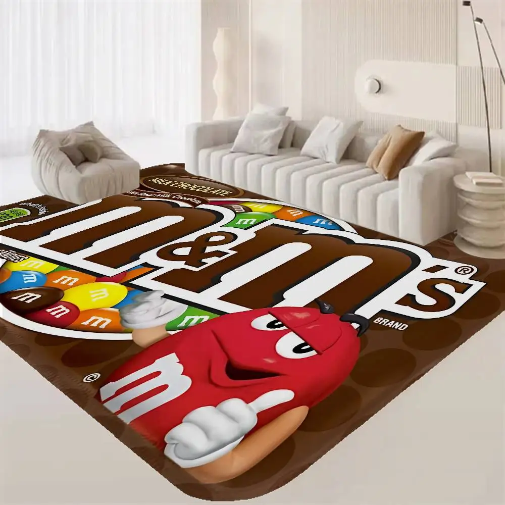 Carpet M&M Candy Snacks Kitchen Mat Kids Room Bedroom Decoration Balcony Anti-Slip Doormat Living Room Alfombra