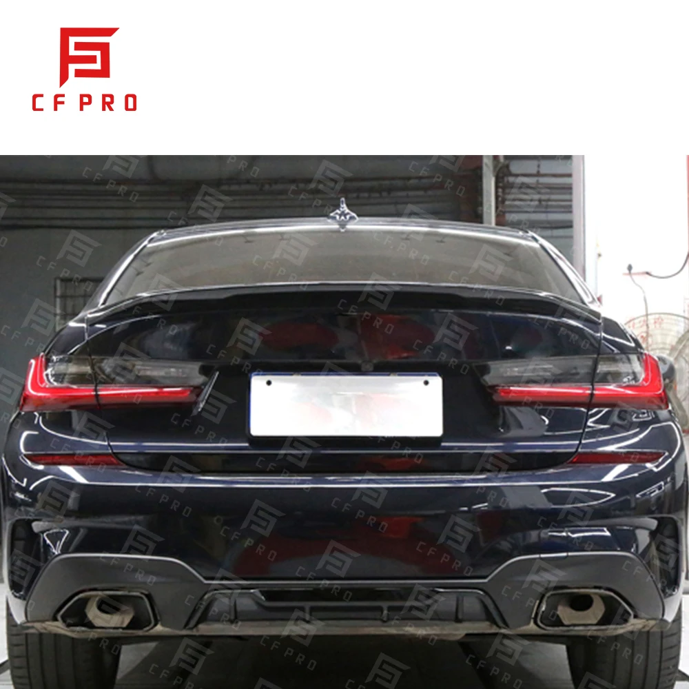 MP نمط الناشر الخلفي الجذع المفسد ألياف الكربون الحقيقية لسيارات BMW 3 Series G20 MP اكسسوارات السيارات