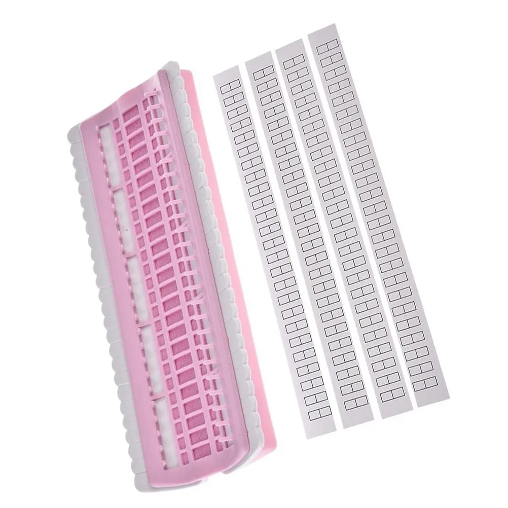 

1Pcs Plastic Cross Stitch Thread Organizer 50 Holes Floss Card Durable Lightweight Compact Easy Carry for Home Pink