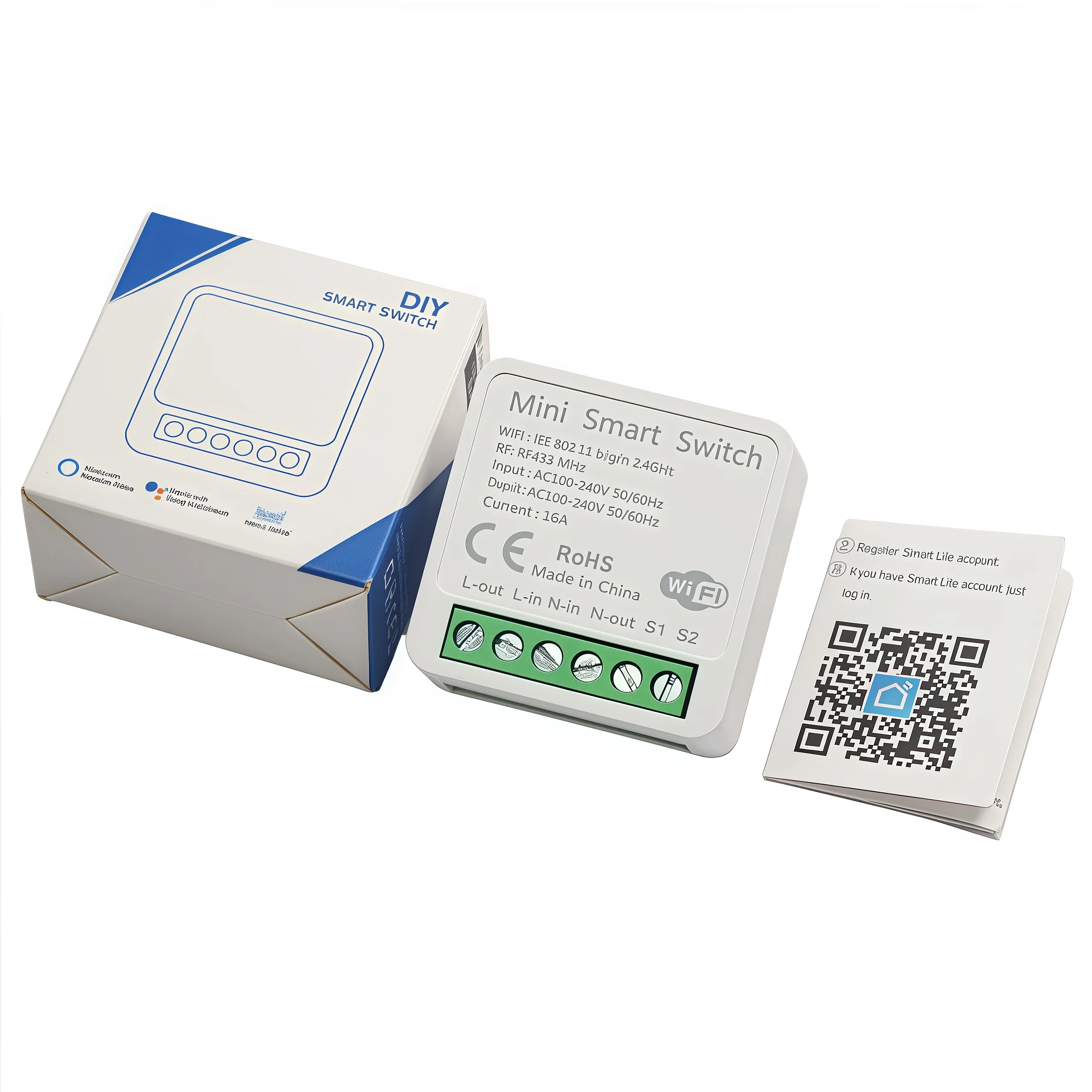 Tuya 16A 10A Wifi Switch Smart Breaker Module Supports Smart Life APP Remote Control Switch Voice Relay Timer Google Home Alexa