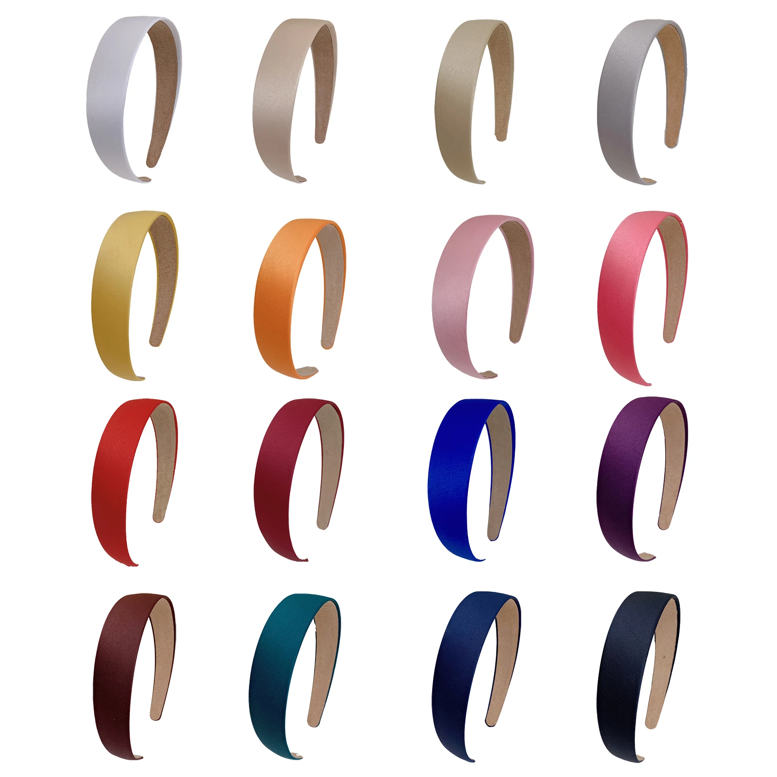 3/set Matte Satin Headband DIY Basic Hair Hoop for Women Colorful Wide Non-Slip Headbands Hair Accessories