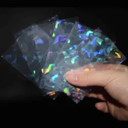 100pcs/lot 57x87/61x88/65x90 Broken Gemstone Card Sleeves Transparent Laser Flashing Card Film FOIL Protector MTG TCG YGO VG PKM