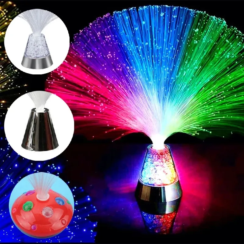 Multi Color Fiber Optic Starry Sky Lamp Battery Powered LED Night Light Desktop Lamp Creative Holiday Camping Atmosphere Lamp