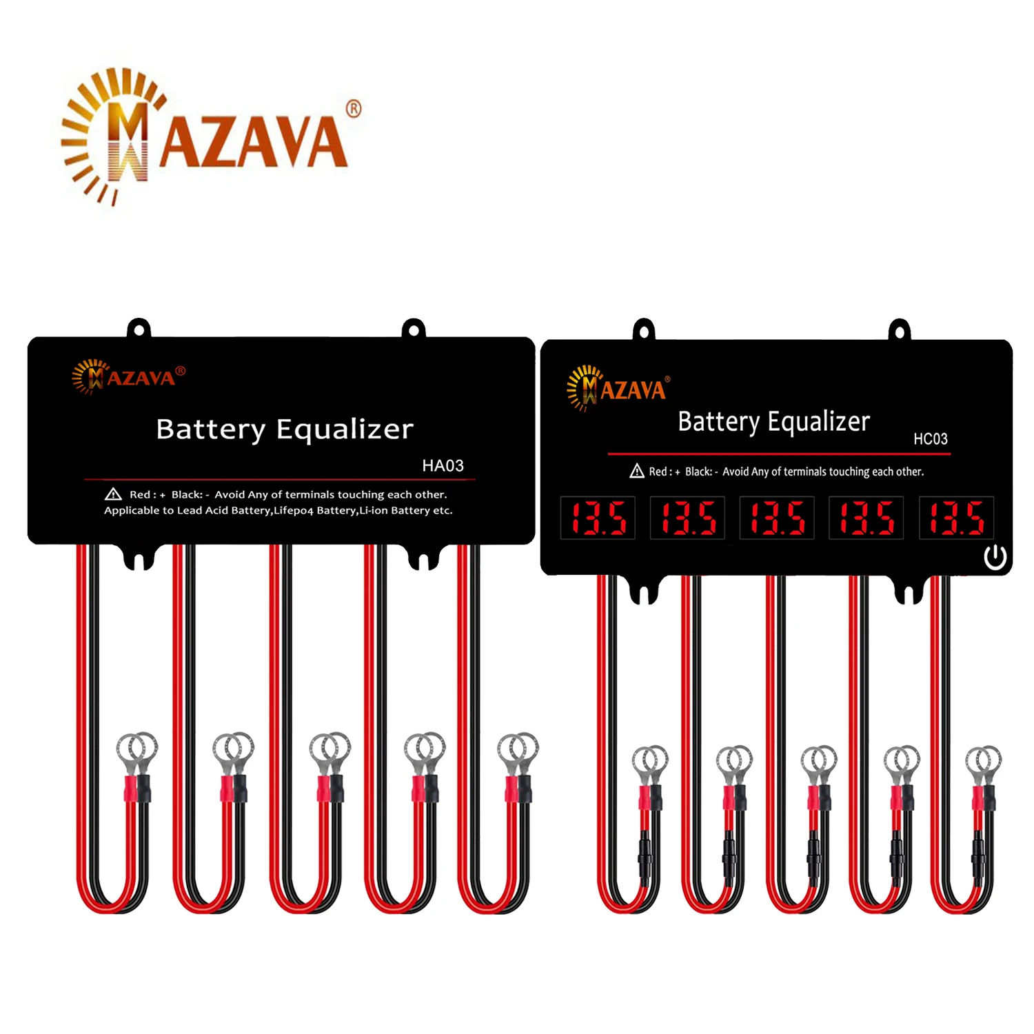 MAZAVA  HC03, 48V-equalizador de bateria com toque interruptor, 4S bateria Voltage Balancer, chumbo ácido bateria ativa