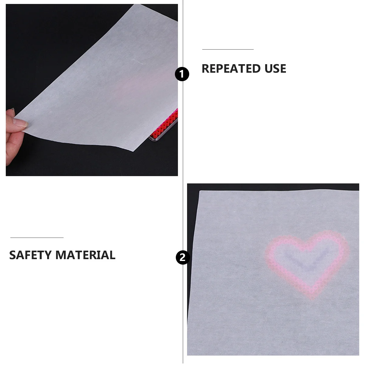 

20Pcs Specified Iron Paper Eva Reusable Sheets for Kids Puzzle Beads Craft DIY Supplies High Temperature Resistant Safe Material