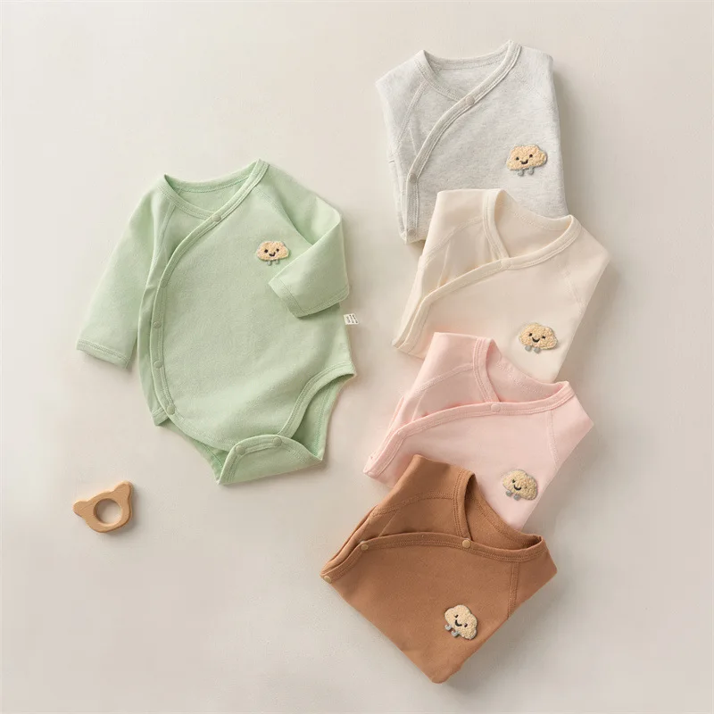AYNIGIELL 2026 Newborn Hoodie Long Sleeved Shorts Baby Jumpsuit 0-12 Months Newborn Jumpsuit
