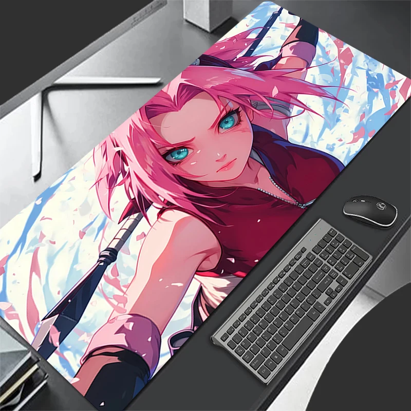 Mouse Pad Gaming Laptops Keyboard Mat Deskmat computer Accessories Desk Protector PC carpet N-NARUTOS Haruno Sakura Mousepad XXL