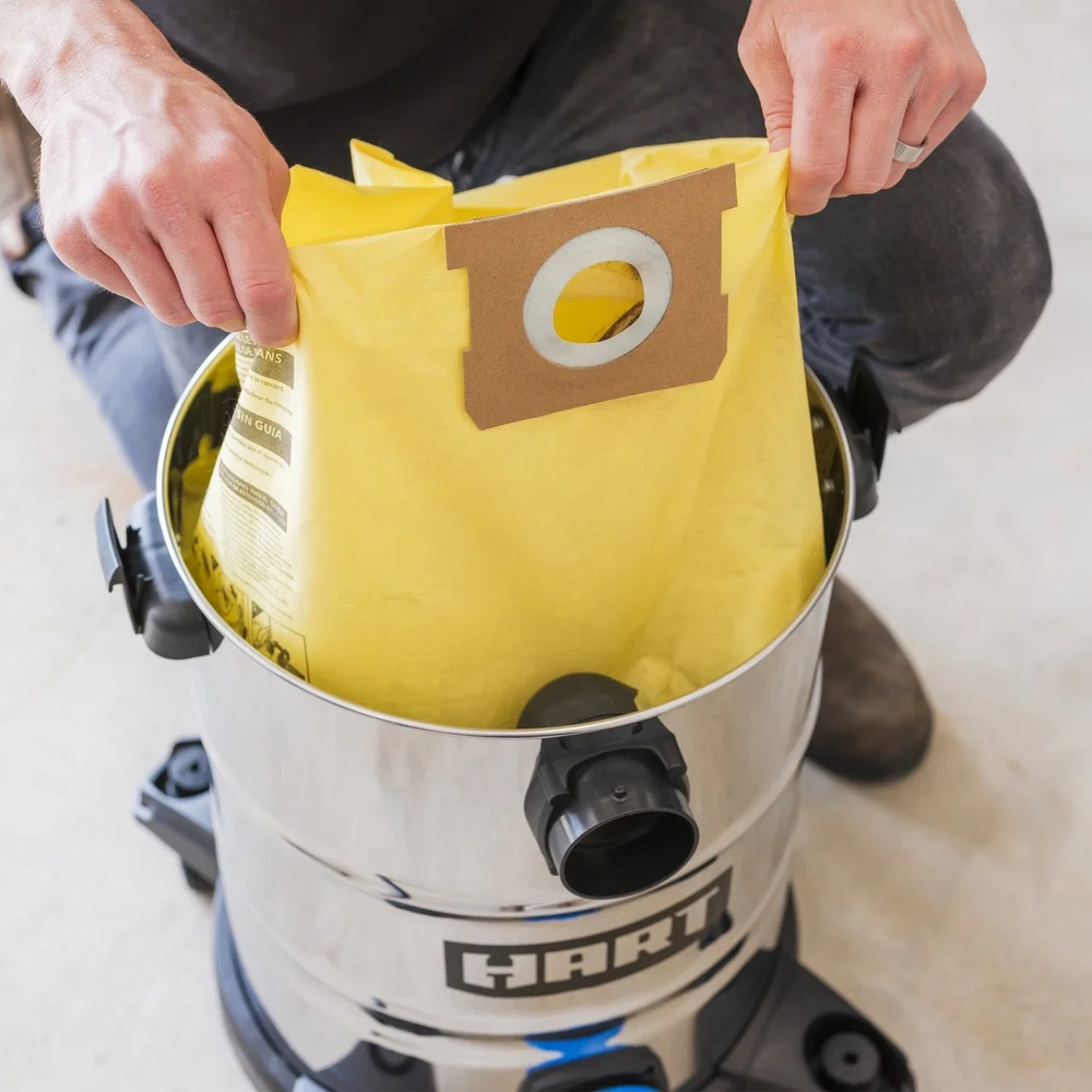 أكياس جمع الغبار عالية الكفاءة 3 عبوات من المكانس الجافة الرطبة سعة 4-9 جالون متوافقة مع معظم العلامات التجارية ومخفض مسببات الحساسية للترشيح