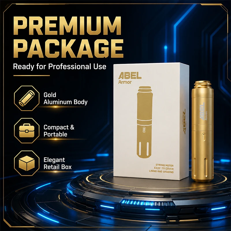 ABEL Wireless Tattoo Machine Coreless Brushless Motor Premium Detachable Modular Design High Quality Appearance For Professional
