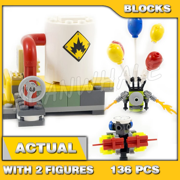 

136 шт. Super Fighter The Joker Balloon Escape Рюкзак Power Plant 10626 Строительные блоки для мальчиков, совместимые с моделью