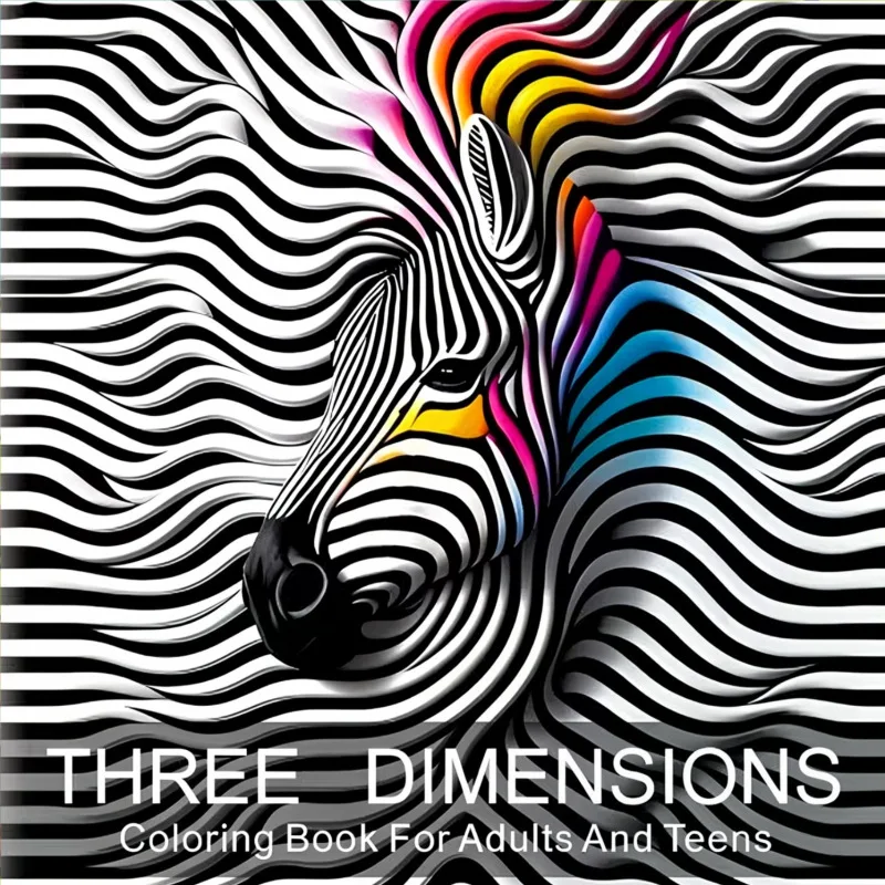 Cross-border new arrival: 3d space coloring book - adult coloring & doodling book