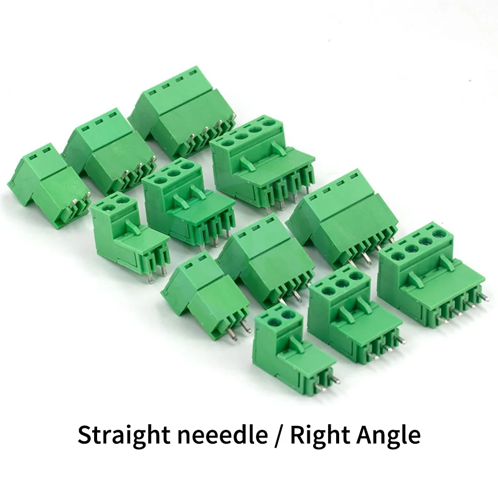 (10 Sets) KF2EDG 2EDGK + 2EDGV / 2EDGR 5.08mm Terminal Block JM 15EDG 5.08 Split Seal Straight Pin Right Angle Plug Complete Set