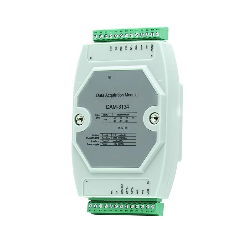

PT100 Thermistor 485 Ethernet Port Thermocouple Type K Temperature Sensor, Signal Acquisition Module