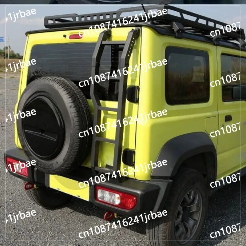 سلم خلفي للسيارة الذيل الباب تسلق رف سلم لجيمي JB64 JB74 JC74 XL جيمي 2019 2020 2021 2022 2023 2024 جزء الألومنيوم #3