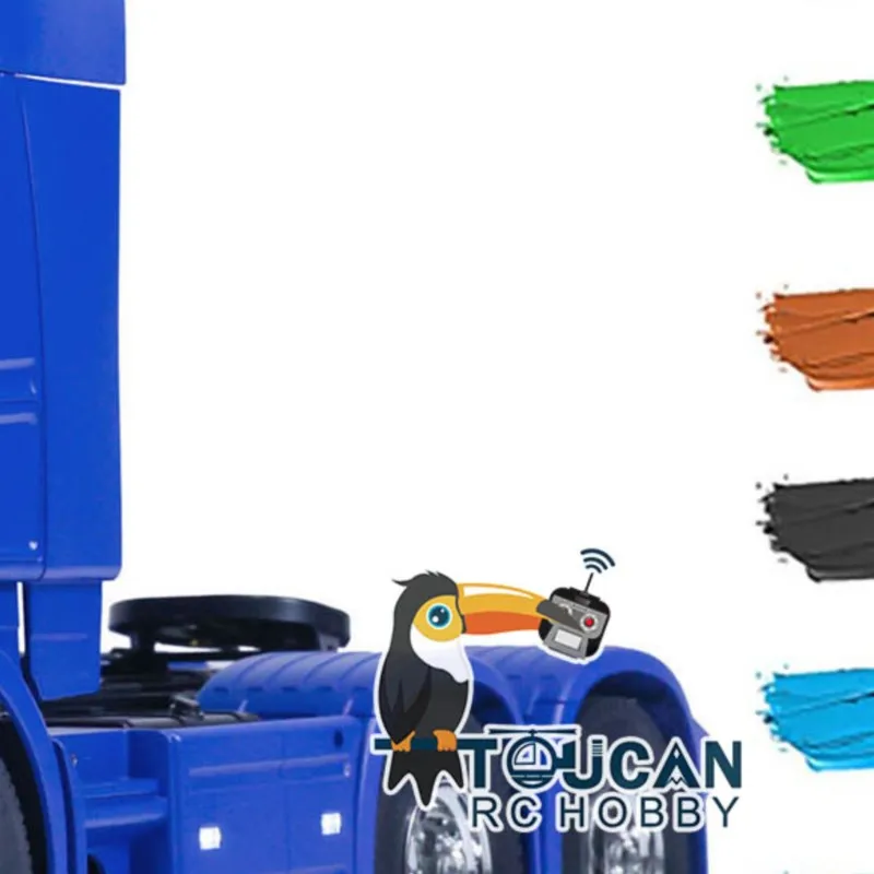 

1/14 6X4 RC Тракторный Грузовик TOUCAN Pianted Собранный Автомобиль с дистанционным управлением Средняя модель крыши кабины RC16 Звуковая световая система THZH1624