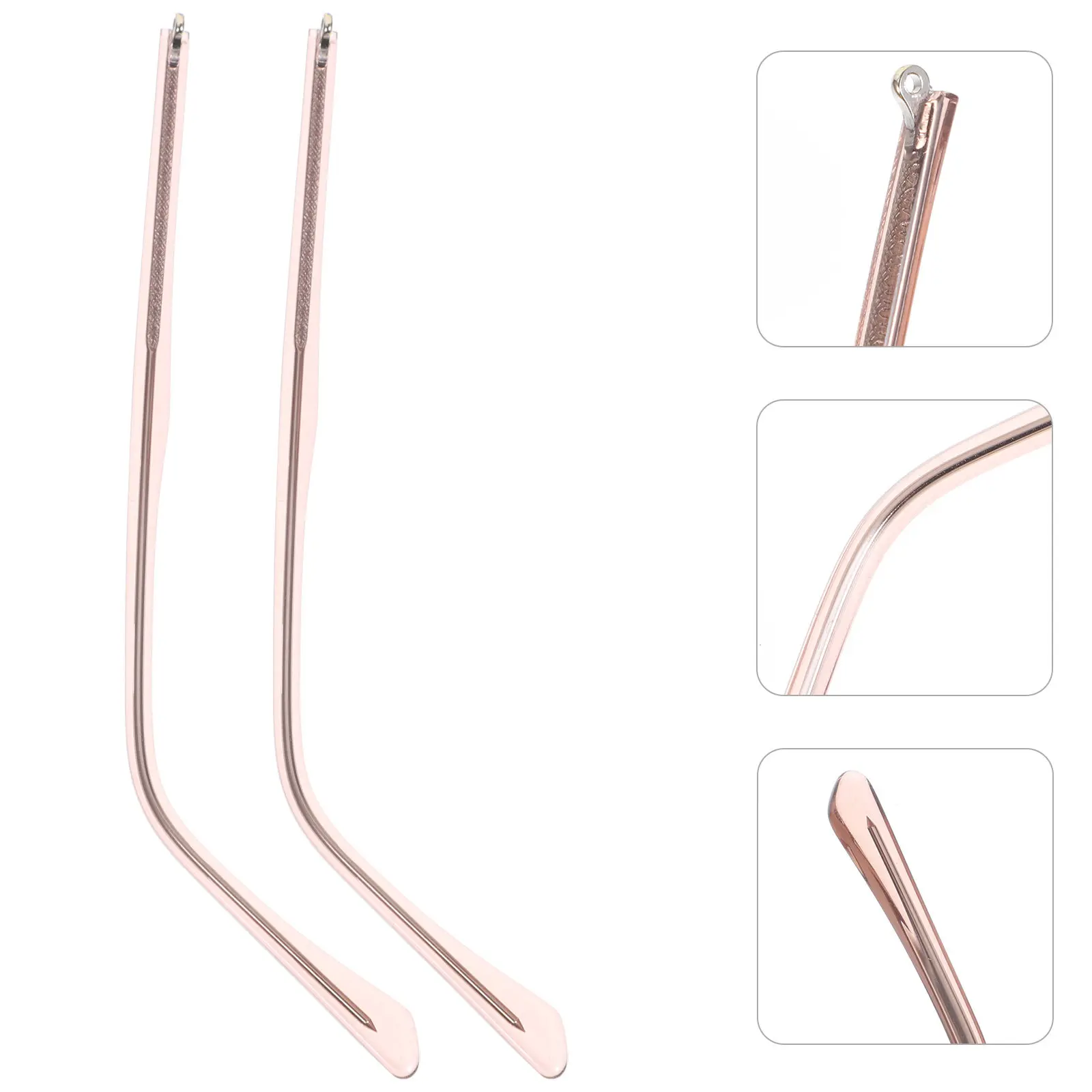

1Pair Universal Metal Eyeglasses Temple Replacement Soft Comfort Temples Nonslip Grip for Daily Wear Eyewear Arm Replacement