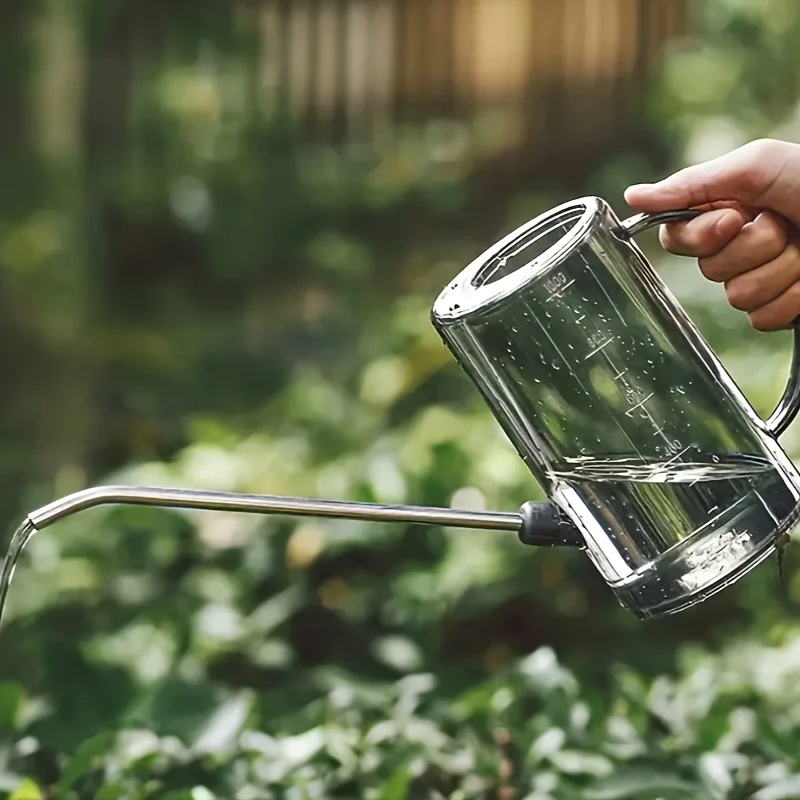 1 علبة سقاية طويلة الفم، بلاستيك متين، مقبض مريح، سقي فعال، العناية بالبستنة الداخلية والخارجية #2