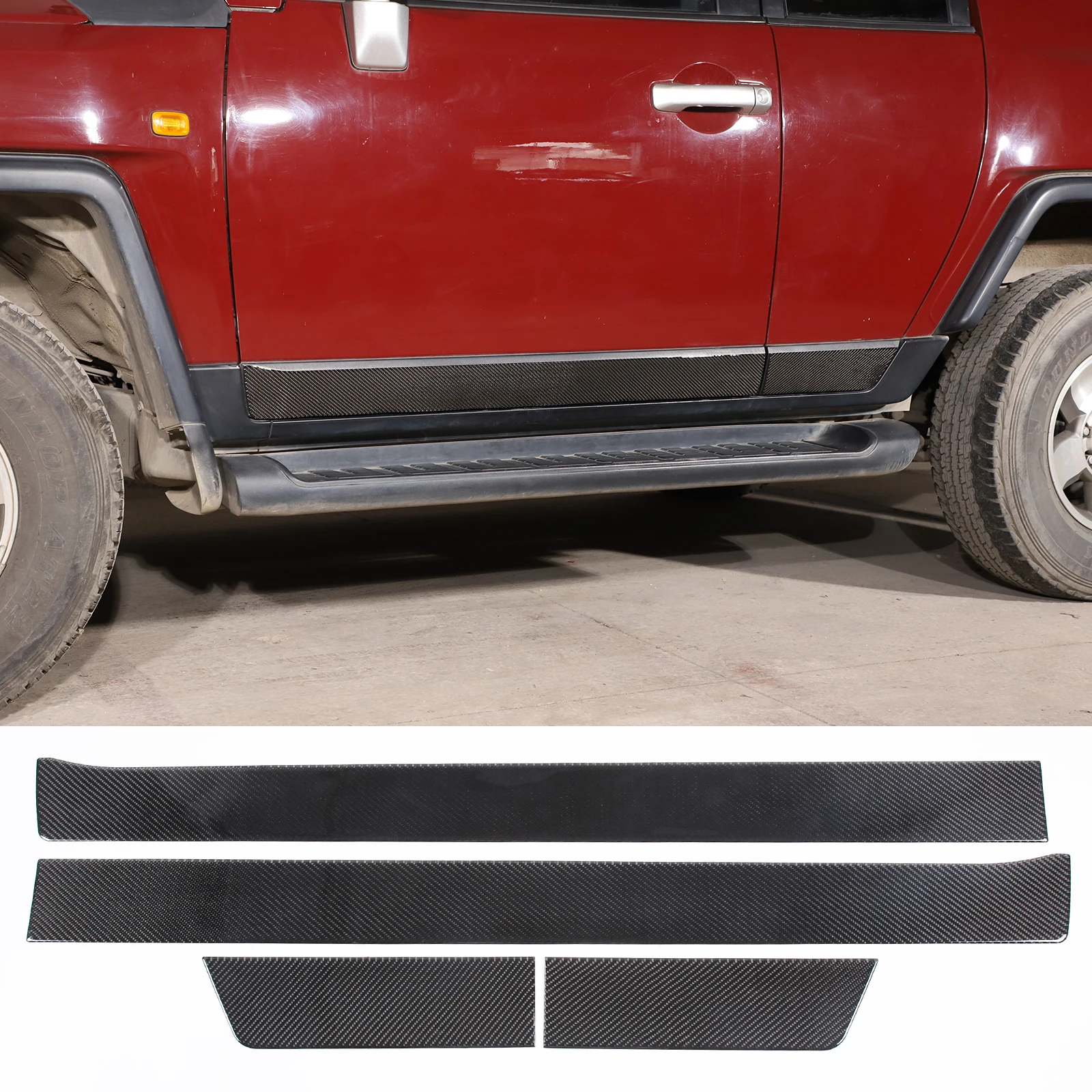 

For Toyota FJ Cruiser 2007-2021 Soft Carbon Fibre Car Door Car Body Anti-Collision Trim Sticker Car Accessories