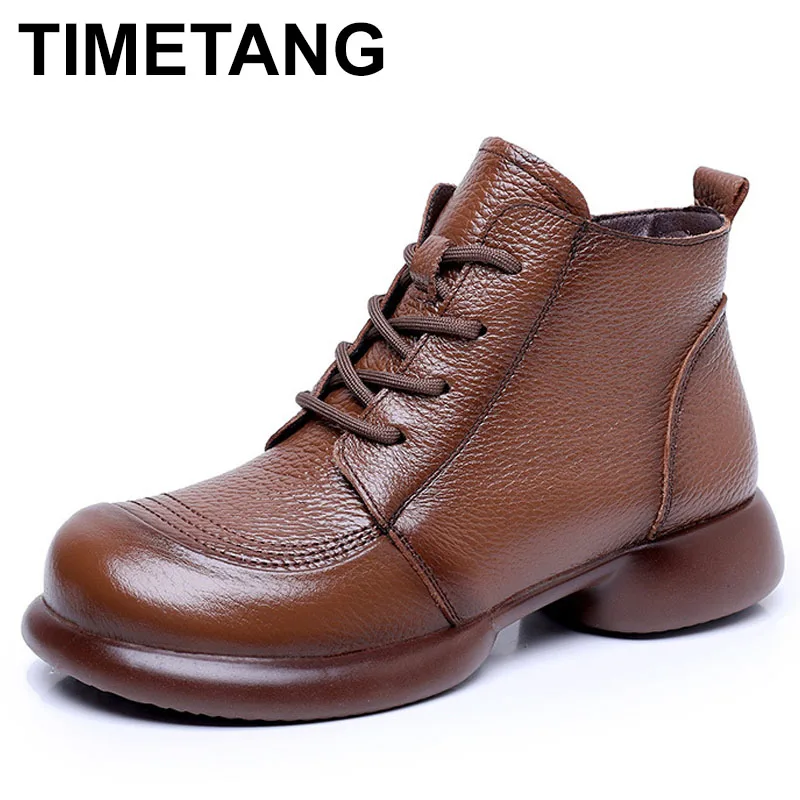 

Весенние женские ботильоны-оксфорды 2024, обувь из натуральной кожи, ботильоны, женские туфли на низком каблуке, короткие плюшевые ботинки «Челси» с мехом