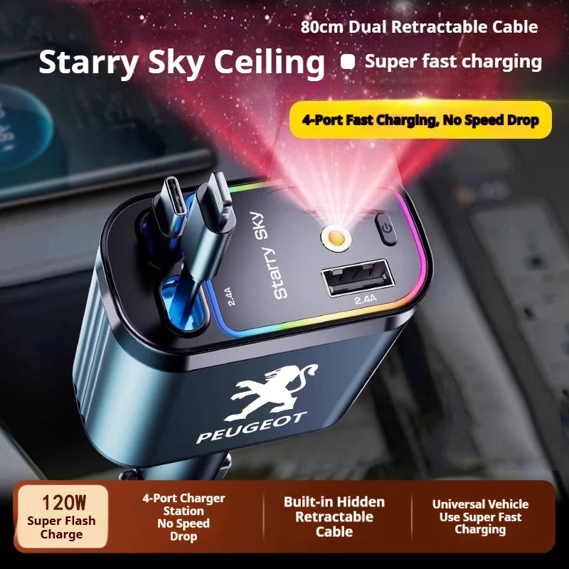 

Retractable Car Charge Adapter Peugeot 106 107 108 206 207 208 301 307 308 406 407 408 508 607 2008 3008 4008 5008 GT RCZ Rifte