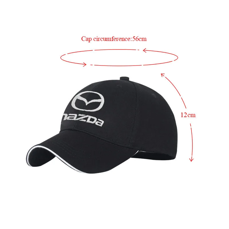 Brand car female male leisure outdoor sports baseball cap new For Mazda 3 5 6 M5 Ms CX-4 CX-5 CX6 M3 M6 MX3 MX5 Car Accessories