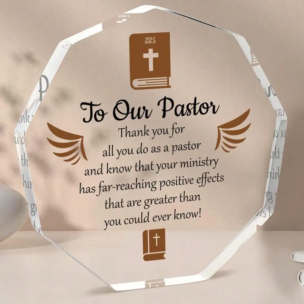 Religious Acrylic Sign Plaque Pastor Appreciation Gifts Home Office Decor