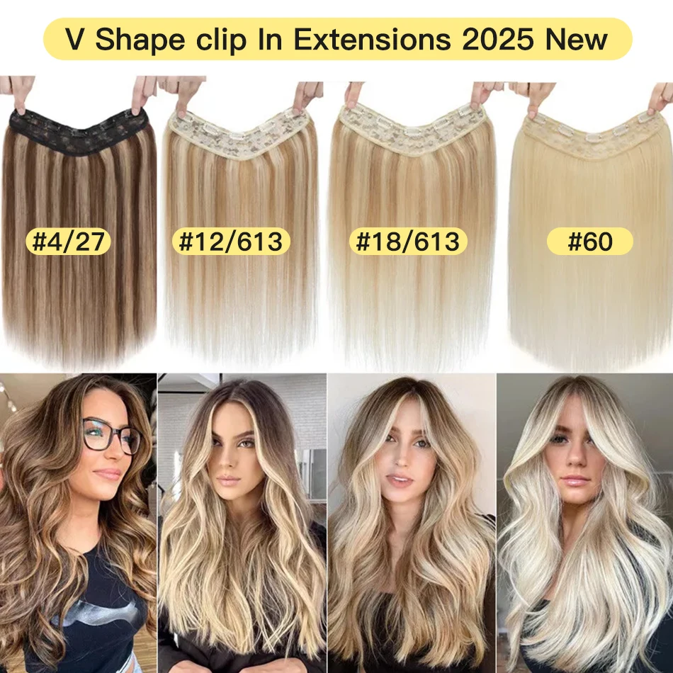 Yelo Various Colors Long Straight Clip Ins 14-28 Inch Natural Invisibility Human Hair Clip In Hair Extensions Can Be Reshaped