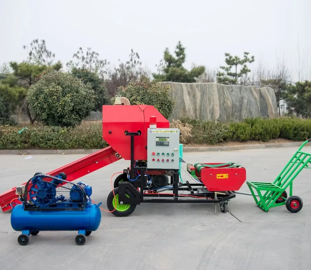 Pine Mini Corn Silage Bale Packing Roll Machine In India Diesel Engine With Straw Hay And Straw Key Feature Motor