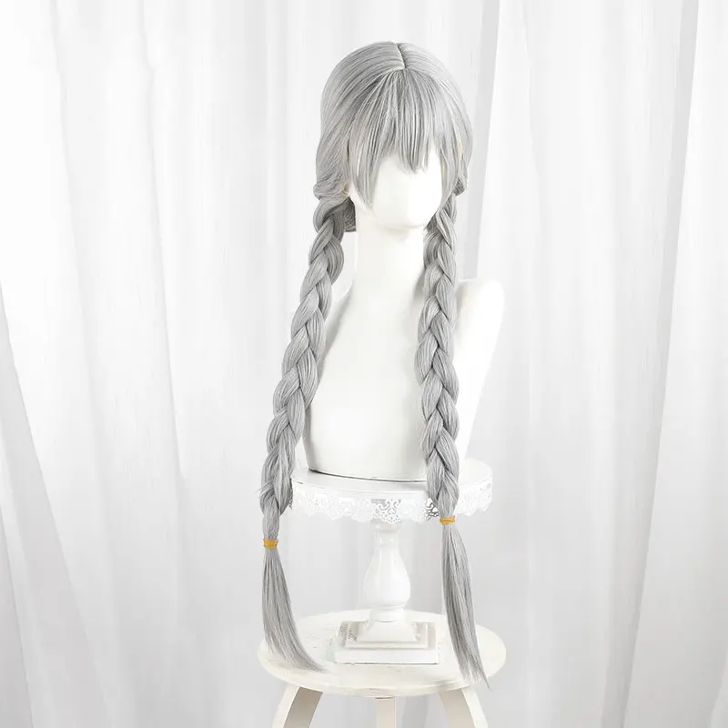 애니메이션 동물원 경찰관 주디 홉스 코스프레 가발 회색 머리 긴 머리띠 동물 토끼 귀 머리띠 여성용 할로윈 파티