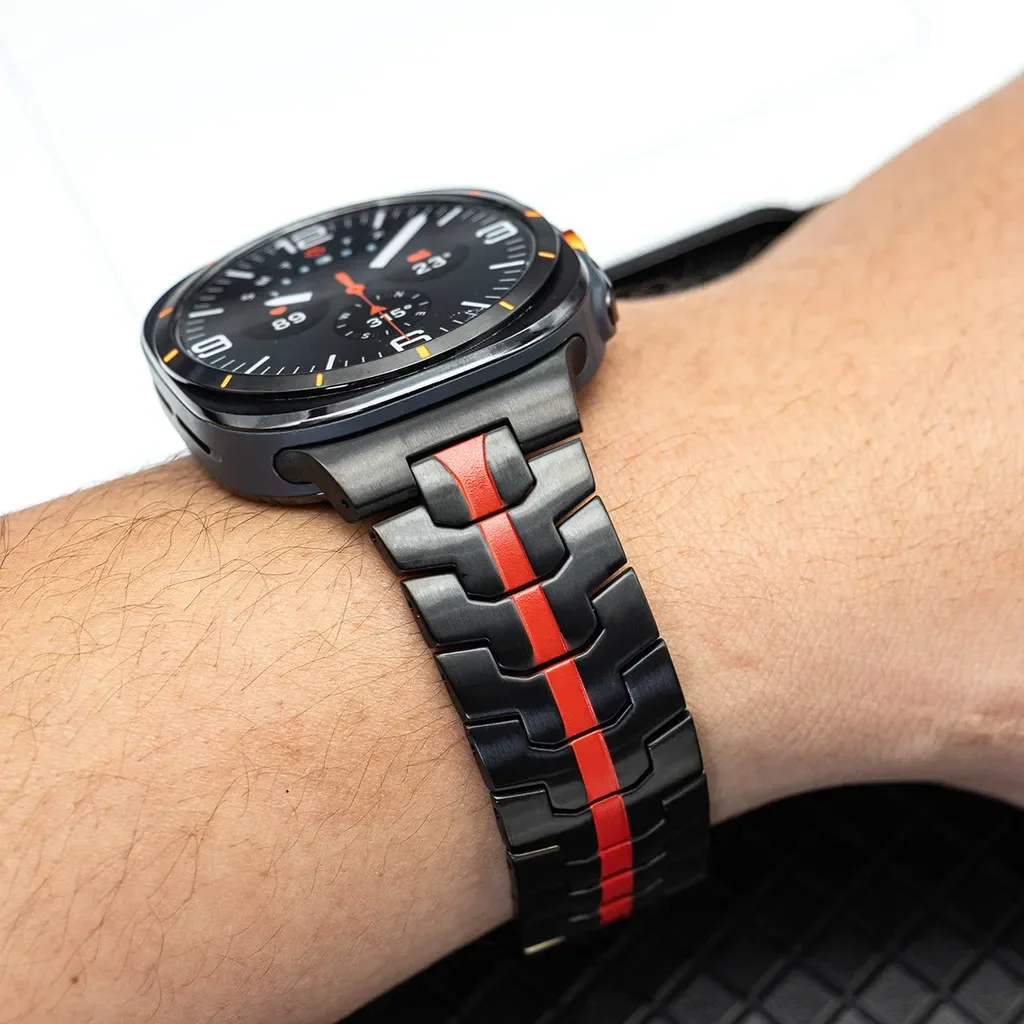 حزام تيتانيوم لساعة سامسونج جالاكسي الترا 2025 سوار رجالي حزام معدني فاخر لهاتف سامسونج 7 ألترا كالاكسي الترا 47 ملم كوريا #6