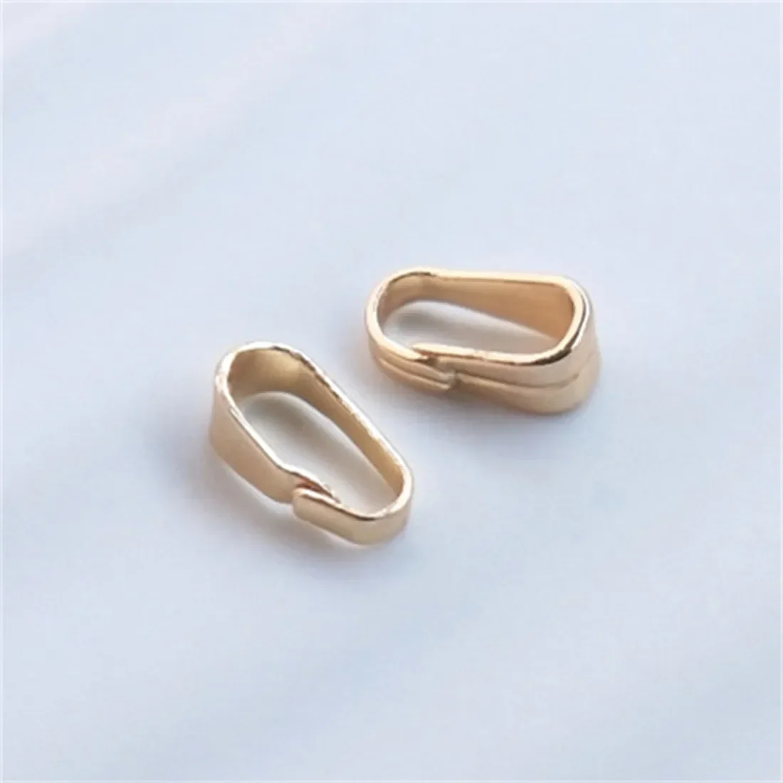 14K Gold-clad Copper-clad Genuine Gold Melon Seeds Buckle Pendant Buckle Necklace Link Hook Handmade Diy Accessories C046