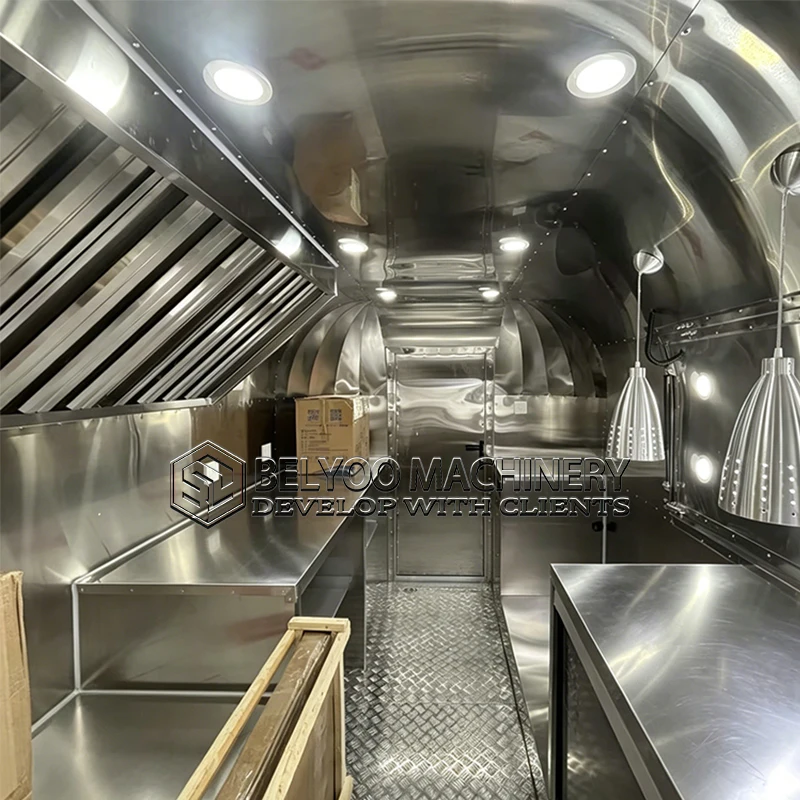 Belyoo Outdoor Catering Trailer Custom Food Trailer Luxury Mobile Restaurant Truck With Complete Kitchen Equipment view 6