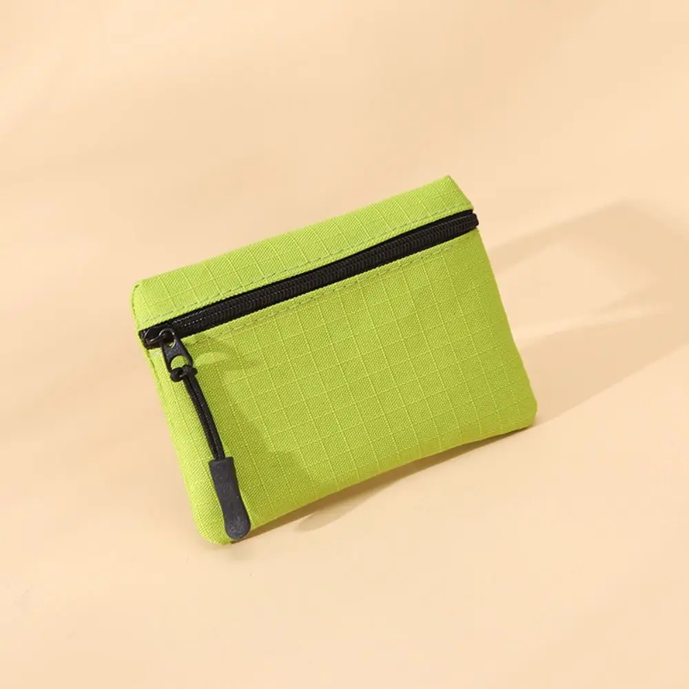 Soft Korean Style Ox Cloth Coin Purse Solid Color Wallet Small Item Bag Coin Purse Zipper Card Storage Bag Women