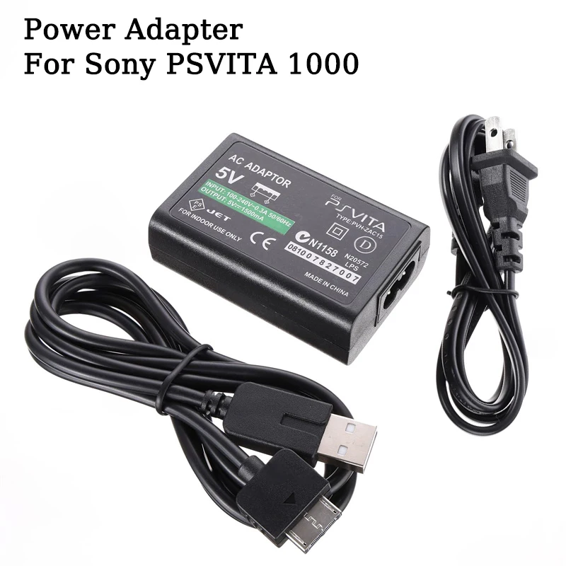 Adaptador de corriente para cargador Sony PSVITA 1000, enchufe UE EE. UU., fuente de alimentación para el hogar, adaptador de CA de 5V, Cable de carga USB para PSV 1000