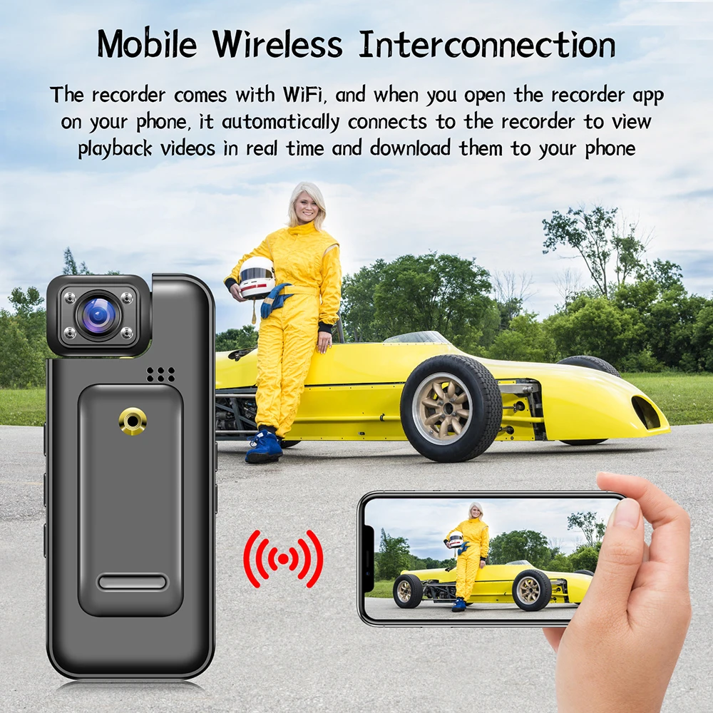 4K HD WiFi Mini Camera Portable Digital Video Recorder Color Screen Wearable Camera Night Vision Police Cam Small Bike Camcorder