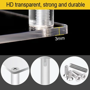 Rak Display Akrilik 1-4 Tingkat Rak Display Bening untuk Boneka Parfum Cupcake D Organizer 10 stand action figure penjualan terbaik - №