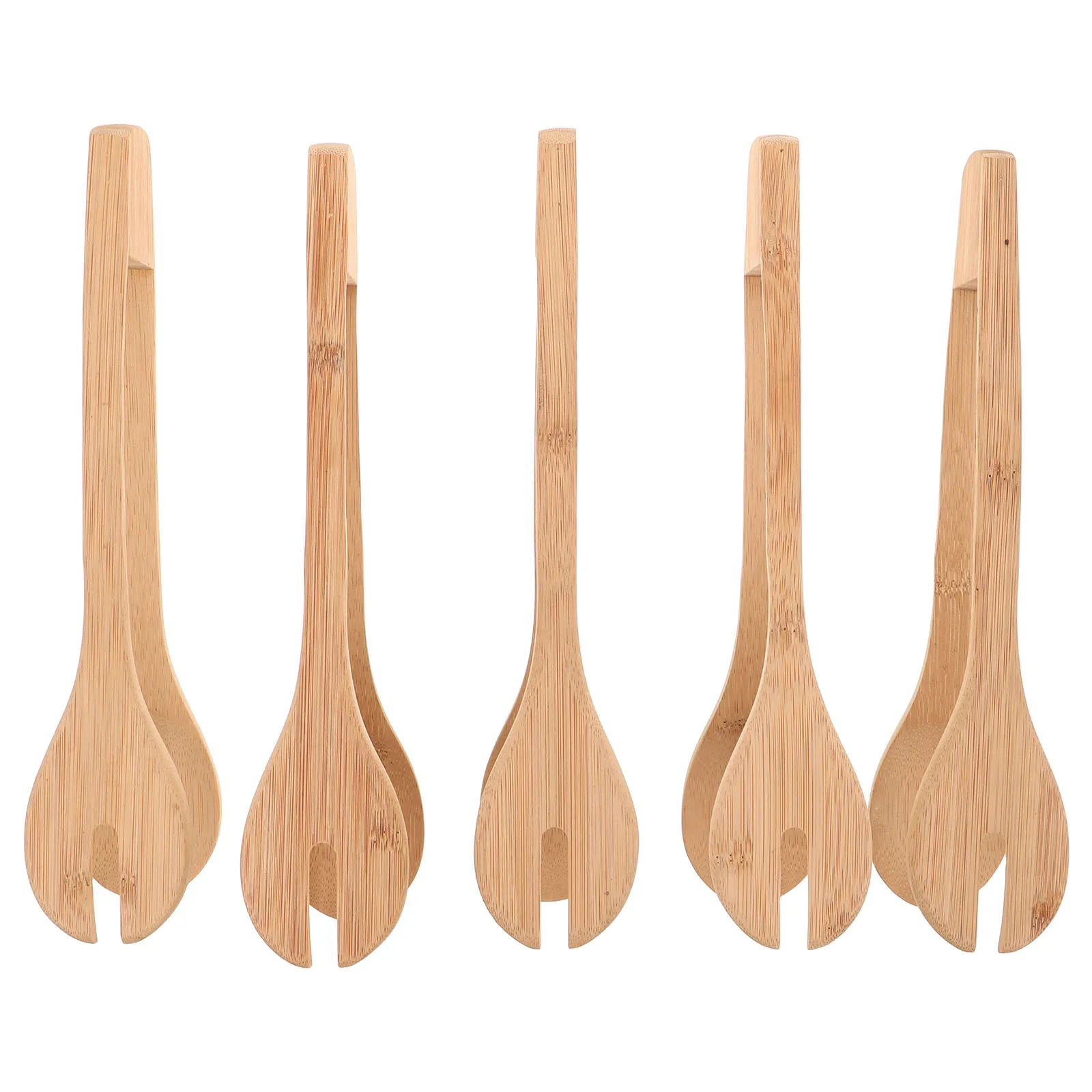 

5 шт. бамбуковые кухонные щипцы, универсальные щипцы для нескольких сцен, без царапин, приготовления пищи для хлеба, мяса, салата, шведского стола, щипцы для барбекю, гриля