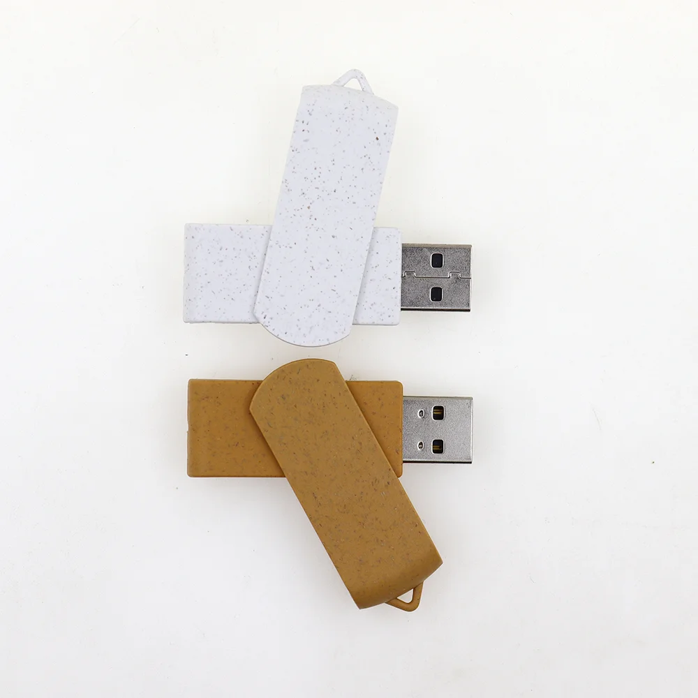 Custom Logo Wooden USB Flash Drive Eco-Friendly 32GB 64GB 128GB Rotary Pendrive with USB 3.0 Interface New Product