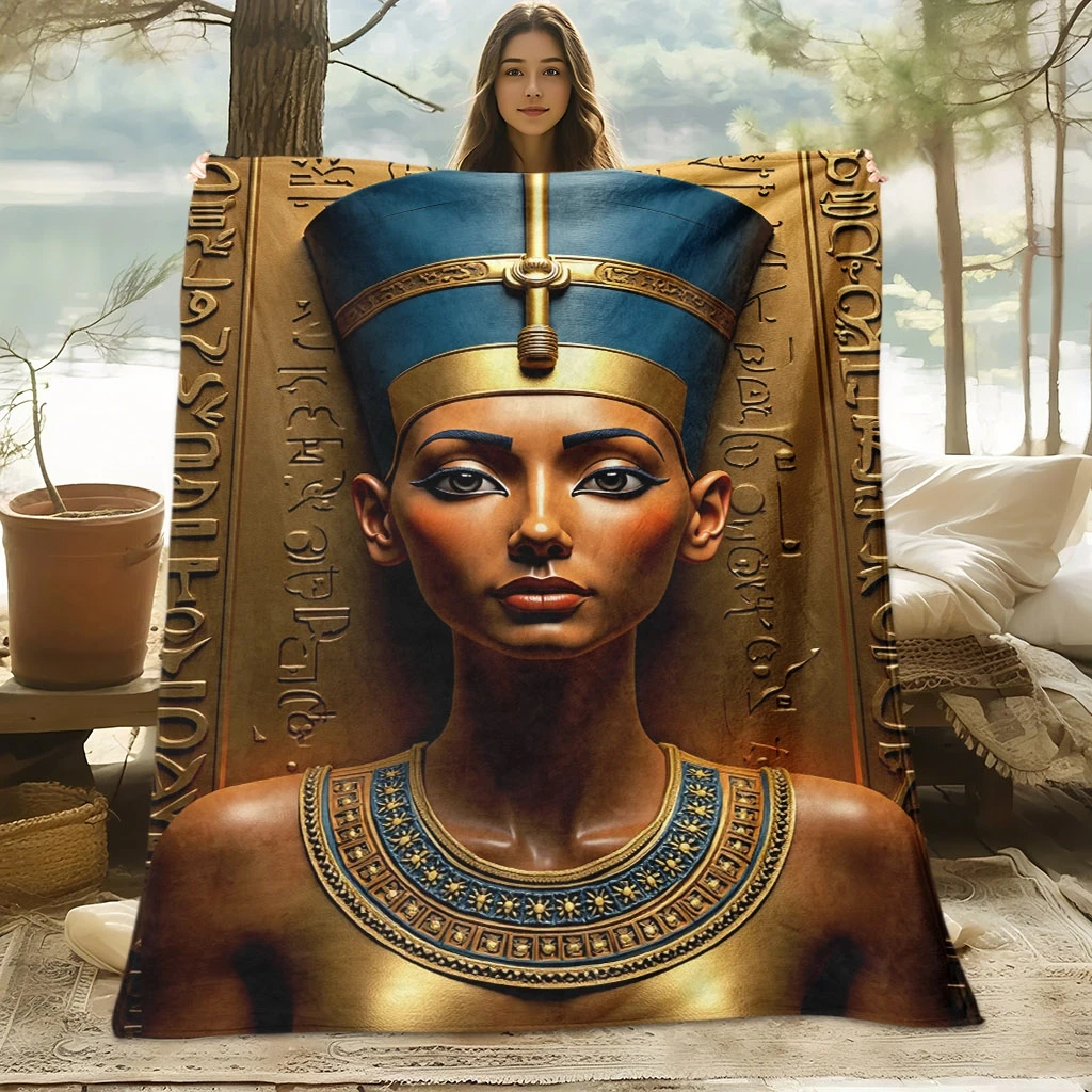 بطانية توب بيك 1 قطعة من الفلانيل للملكة المصرية 100% بوليستر لجميع المواسم هدية للأصدقاء العائليين قابلة للتنفس