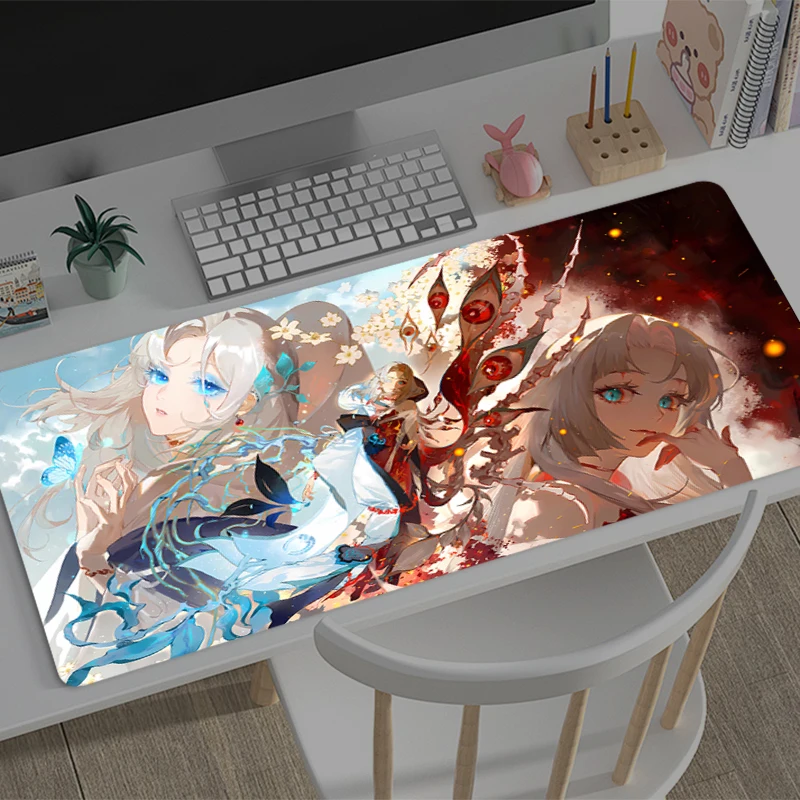 

Mousepad O-onmyoji Office Computer Desk Mat Keyboard Non-Slip Mouse Pad Laptop Cushion Large Non-slip Deskpad PC Anime Mousepad