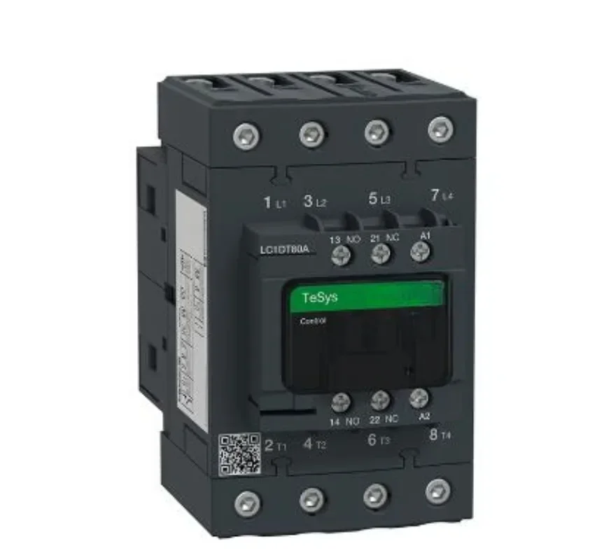 LC1DT80AE7 LC1-DT80AE7 Contactor, TeSys Deca, 4P(4 NO), AC-1, 0 to 440V, 80A, 48V AC 50/60Hz coil