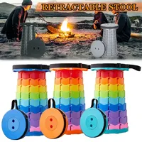 [Source Factory]Retractable Stool Portable Camping Foldable Chair Telescopic Folding Stools Seat, For Outdoor Beach Chairs Campi