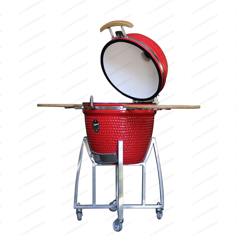 

21 inch ceramic stove BBQ ceramic stove charcoal smoked barbecue stove, large iron egg ceramic barbecue stove