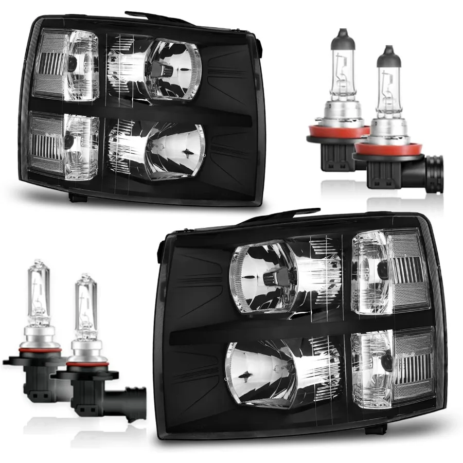 

Фары в сборе с лампочками для Chevy Silverado 1500 и 20072014 Silverado 2500HD 3500 Высокопроизводительные светодиодные фары 20072013 гг.