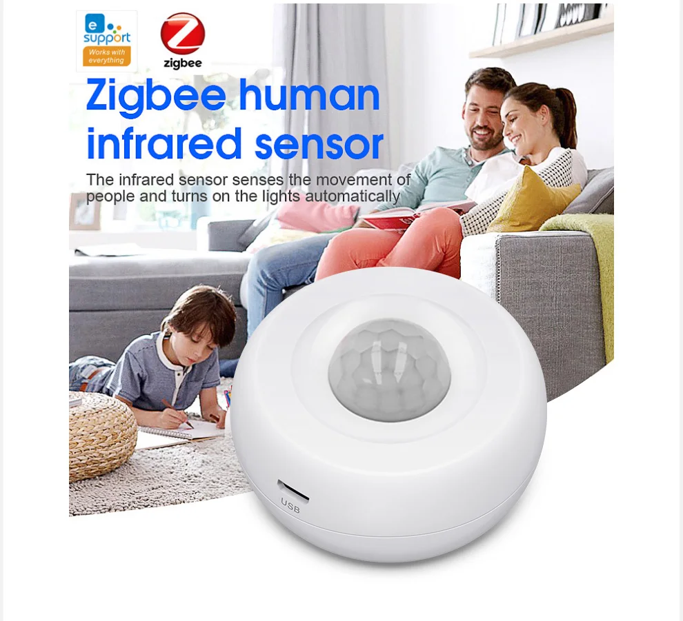 Zigbee Human Infrare Detection For Home Security Alarm System PIR Motion Sensor
