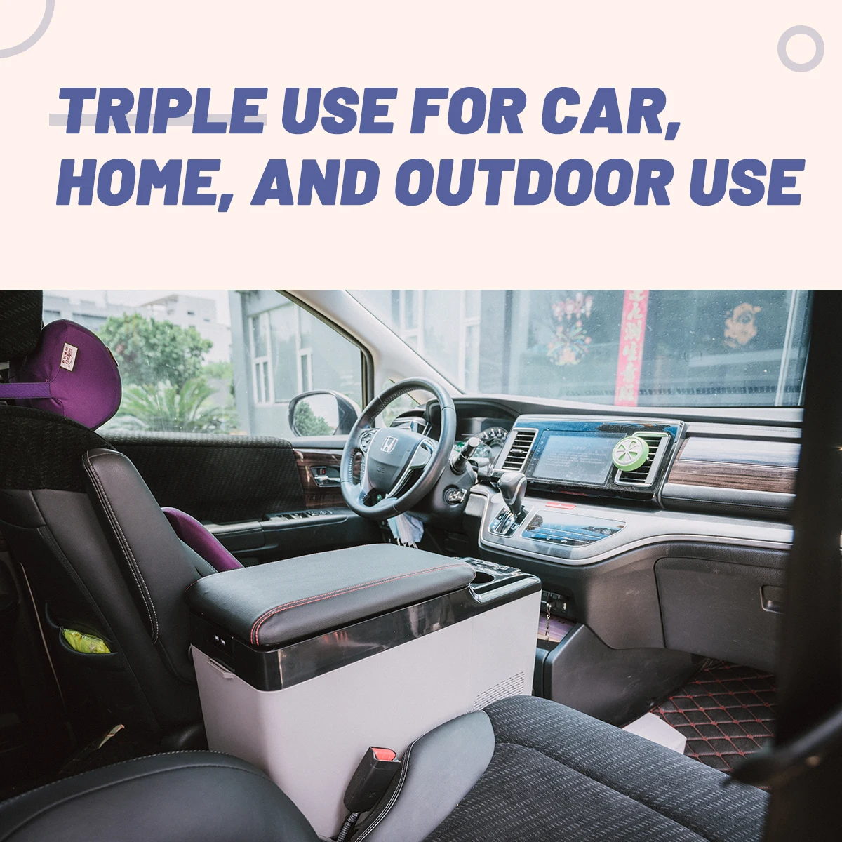 Reigerator kecil SUV Mini dc12/24 V, kelas atas elektronik zona tunggal kulkas 12v Dc kompresor Universal sandaran tangan kotak pendingin